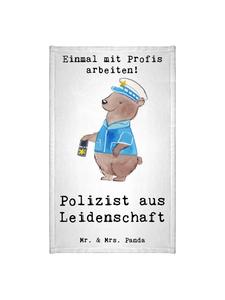 Mr. & Mrs. Panda Белое полотенце с надписью "Полицейский"
