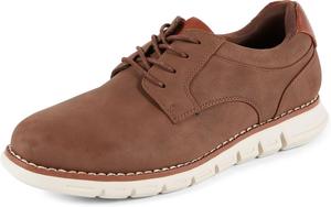 Мужские вязаные классические кроссовки-оксфорды Nautica: дышащие, стильные, легкие и удобные- идеально подходят для деловых встреч или прогулок, Brown-eliam