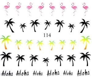 Водные наклейки для ногтей № 114 - для декора на гибридном и классическом лаке, УФ-геле и акриле., inna