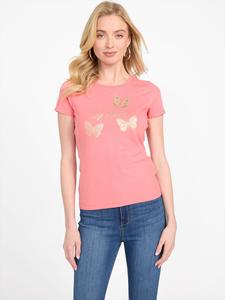 Футболка с бабочкой Eco Athalia Guess Factory, цвет revival rose