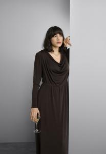 Платье Kaffe KAGINA JERSEY DRESS, Black Coffee/Brown