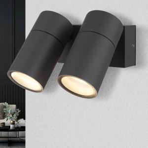 Настенный светильник Globo Lighting Piper, алюминий - антрацит - количество языков пламени: 2