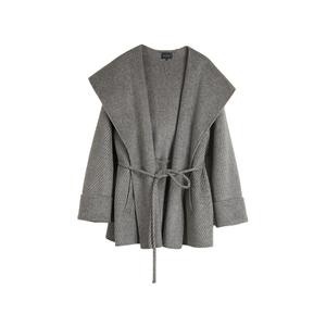 Пальто женское с лацканами утепленное ELLE, светло-серый