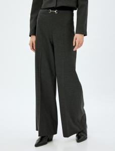 Широкие брюки Koton Wide leg Pleated Pants, темно-серый