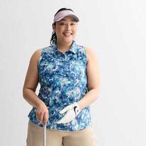 Поло без рукавов Plus size Tek Gear, Multi Alpine Flora