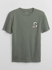 Детская футболка с принтом Gap, зеленый
