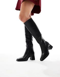 Сапоги SEQWL Fisher на блочном каблуке черного цвета