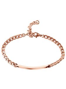 Adeliás Браслет унисекс - браслет из нержавеющей стали в виде цепочки, 16+5 см, золотистый