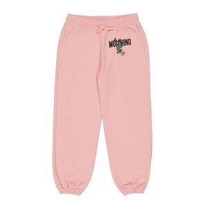 Спортивные брюки Moschino Kids с вышитым изображением медведя-кактуса Moschino, Sugar Rose