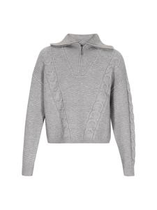 Женский свитер серого меланжа DreiMaster Vintage