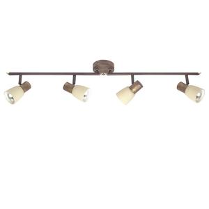 Потолочный светильник Brilliant Luca, матовое стекло / железо - коричневое - количество языков пламени: 4