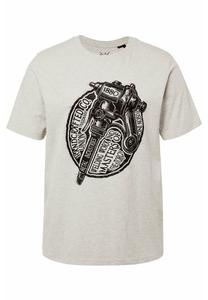 Футболка с принтом WORKWEAR, HALBARM, GROSSER PRINT, BIS 8 XL JP1880, цвет Mottled Grey