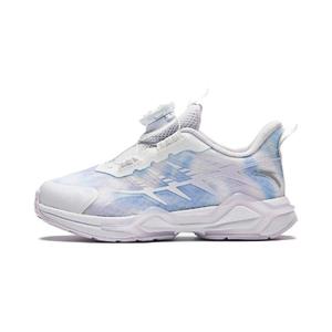 Износостойкие детские беговые кроссовки бело-фиолетовые дошкольные Antakids