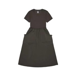 Женское платье с коротким рукавом темно-серое New Balance, темно-серый