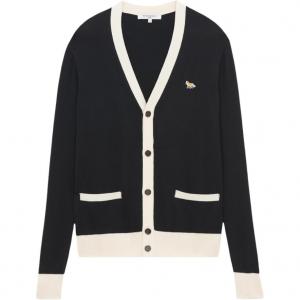 Кардиган Bi Color Classic Maison Kitsune, черный
