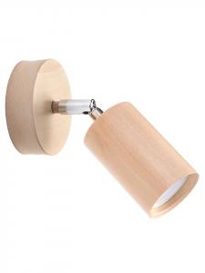 Настенный светильник LUDWIK из натурального дерева, с подвижным абажуром, современный светодиодный светильник GU10. Красивые светильники