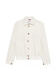 Бомбер с воротником поло Brunello Cucinelli, бежевый