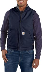Carhartt мужская огнестойкая утепленная жилетка с подкладкой из шерпы, Dark Navy