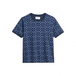 COACH Футболка женская синяя Regular T Shirt
