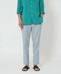 Полосатые брюки свободного кроя с одной складкой и полуприсборенной юбкой United Arrows, цвет Royal