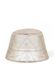 Brunello Cucinelli панама из ткани ламе, золотой