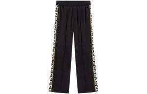 Спортивные брюки прямого кроя с вышитым логотипом VERSACE, черный