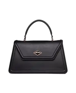 Экологичная трапециевидная сумка геометрического размера Alexander Smith, черный