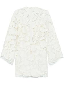 Мини-платье из вышитого тюля Elie Saab, нейтральный