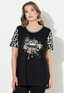 Футболка MIAMODA BEQUEME PASSFORM LIPPEN MOTIV LEO DETAILS, Black