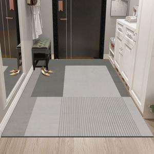 Budis Ковер 60х90 см для прихожей и ванной, впитывающий, нескользящий, классический минимализм A14 [Non-Slip Tech Fabric]