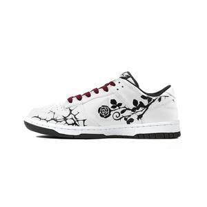 Непромокаемые нескользящие легкие амортизирующие низкие кроссовки для скейтбординга детские Nike, белый