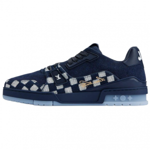 LOUIS VUITTON Кроссовки для скейтбординга Nigo Collaboration Trainer FW25 Low Top, синие, мужские