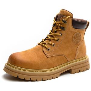 Мужские и женские ботинки Martin JIETEGONGYANG, землянисто-желтые, увеличивающие рост