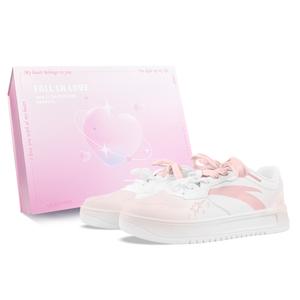 ANTA Женские скейтерские кеды с расслабленным кроем, противоскользящей и устойчивой к истиранию подошвой, бело-розовые, цвет White Pink