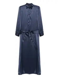 Платье макси со вставками Kiton, синий