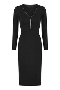 Вязаное платье Yumi, черный