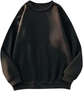 Мужская футболка с длинным рукавом и круглым вырезом