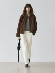 Прямые летящие брюки Massimo Dutti, cream