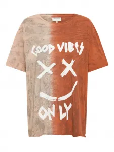 Футболка с принтом One Teaspoon, коричневый