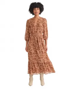 Женское платье макси с V-образным вырезом Jones New York, мультиколор
