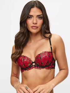 Бюстгальтер-балконет Энн Саммерс Endless attraction без подушечек, черно-красный Ann Summers