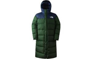 Пуховик унисекс зеленый The North Face, зеленый
