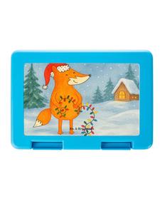 Mr. & Mrs. Panda Дизайн ланчбокса с изображением лисы на Рождество, без надписей, белого цвета