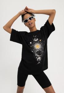 Футболка с принтом Even&Odd, черный