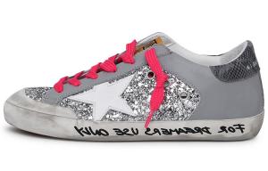 Кроссовки женские Golden Goose Super-Star, серебристый