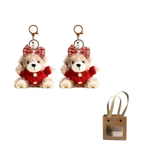 Плюшевый кулон с мишкой Sweetheart Bowknot Cookie высотой 11,5 см Handsome, красный