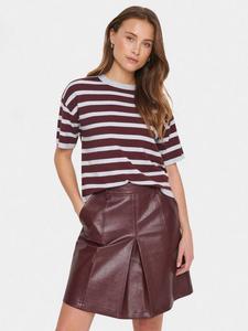 Likam джемпер с коротким рукавом в полоску Saint Tropez, Chocolate/Grey Dawn