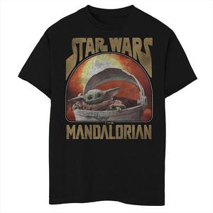 Футболка с портретом The Mandalorian и The Child на солнце для мальчиков 8-20 husky Star Wars