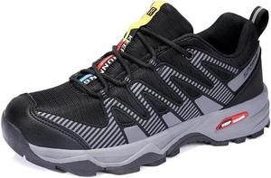 Мужские походные кроссовки для улицы, трейлраннинга, дышащие легкие кроссовки для треккинга, прогулок, велоспорта, бега и повседневной носки Qacksv, черный