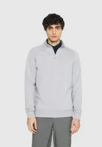 Толстовка jim с застежкой-молнией на четверть длины Farah, Light Grey Marl